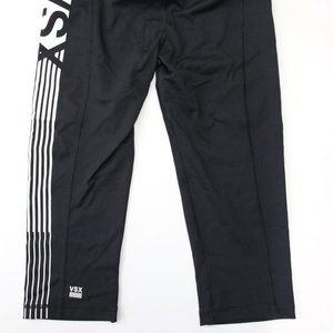 Victoria's Secret Sport VSX Knockout Vertical Lines Crop Legging Size XS Black